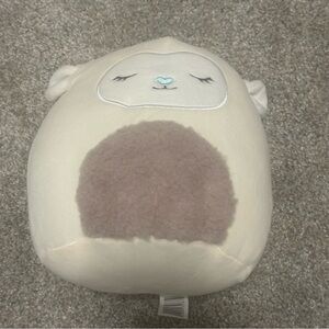 8” squishmallow marshmallow scented lamb sheep cream off white blue tan